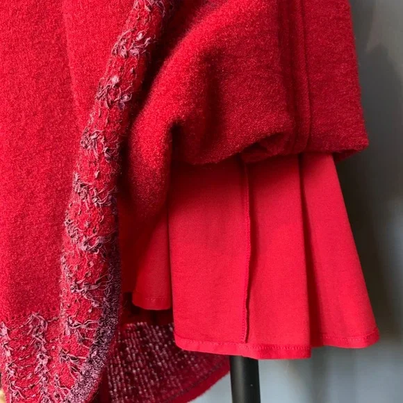 1980s Chacok Mohair Knit Maxi Skirt | Size 4 30" | Burgundy Purple Trim Vintage - Picture 7 of 11